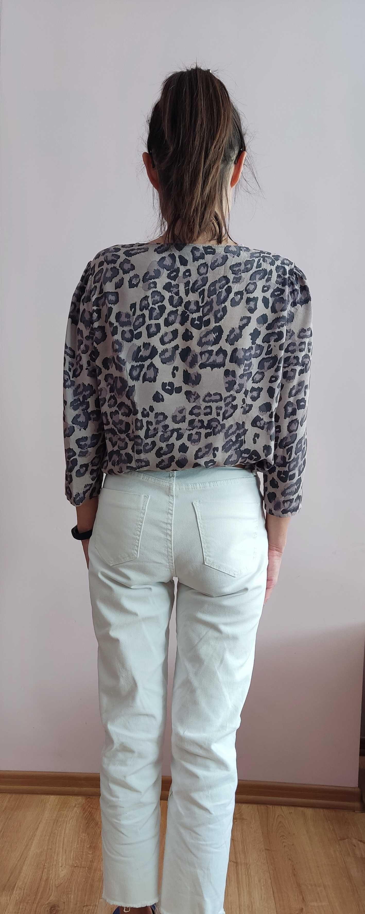 Beżowa bluzka panterka, wiskoza, InWear rozmiar XL