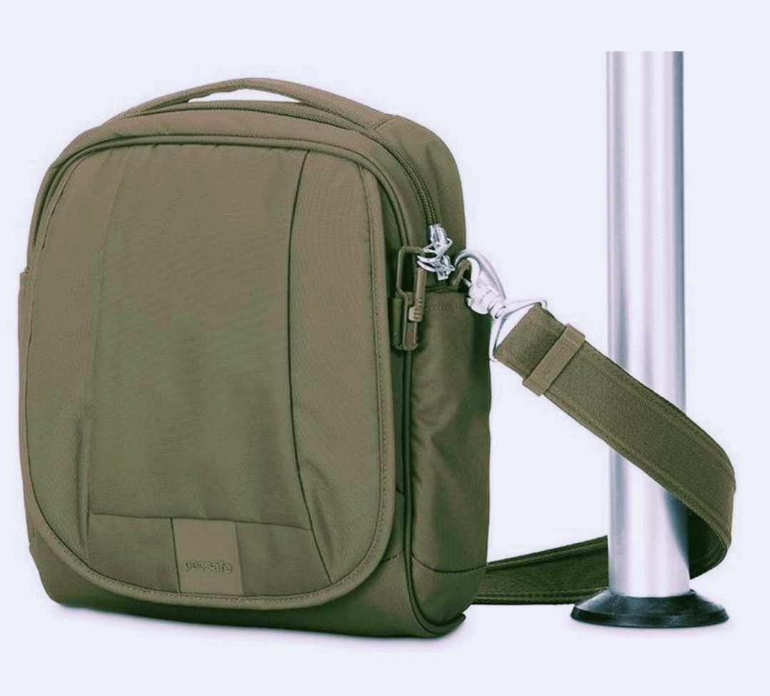 Мужская сумка планшетка через плечо антивор Pacsafe Metrosafe