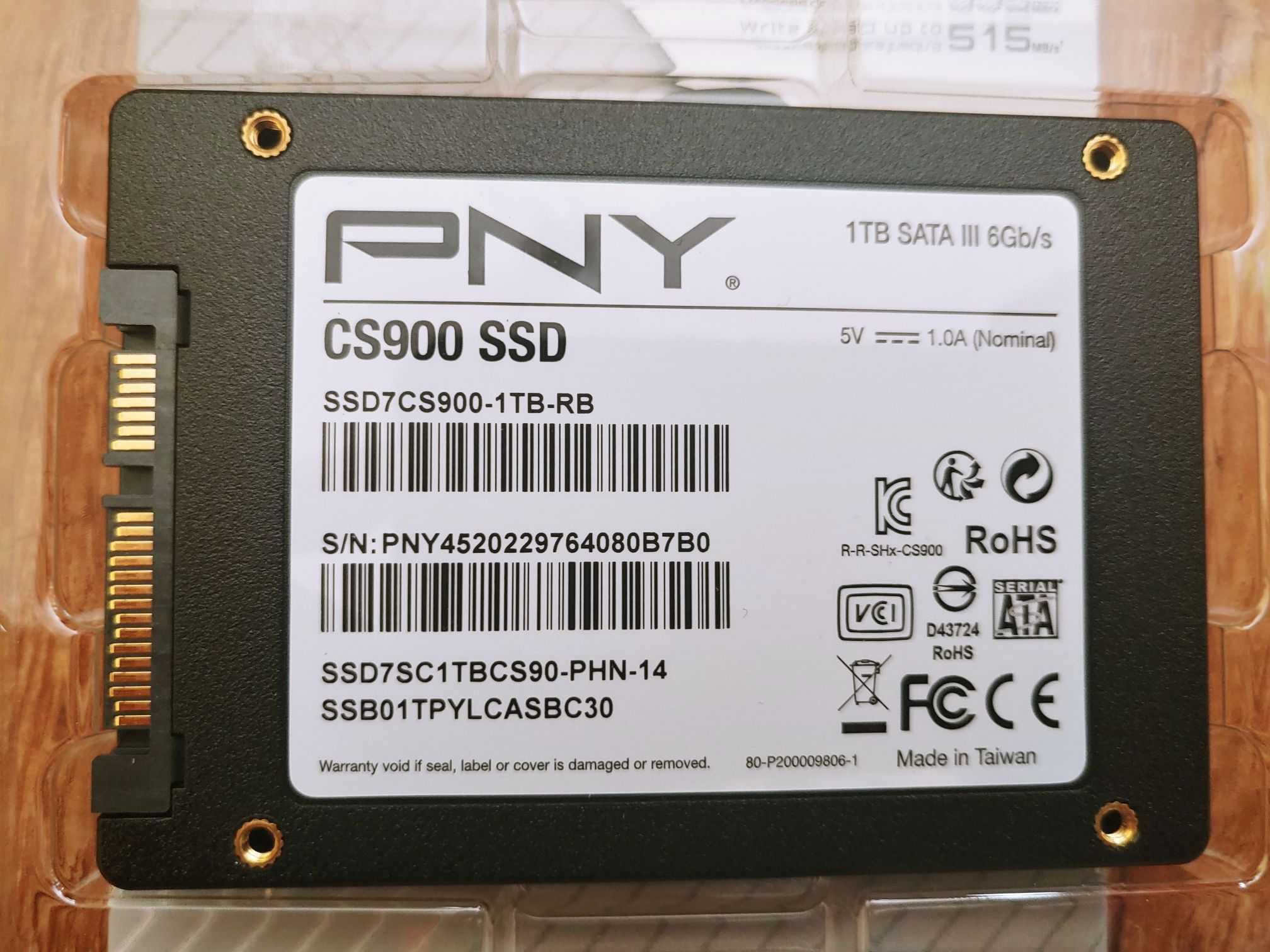 SSD-накопитель PNY CS900 1 TB (SSD7CS900-1TB-RB) 2.5" SATA III 3D NAND