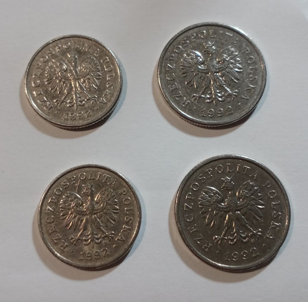 Monety 1 zł i 50 gr. z 1992 rok (2 zestawy)