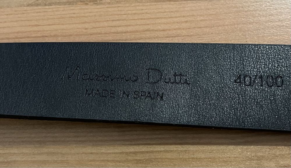 Cinto preto Massimo Dutti - 115 cm