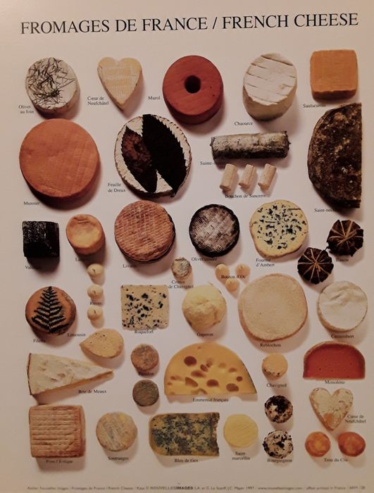 Quadro Fromages de France / French Cheese