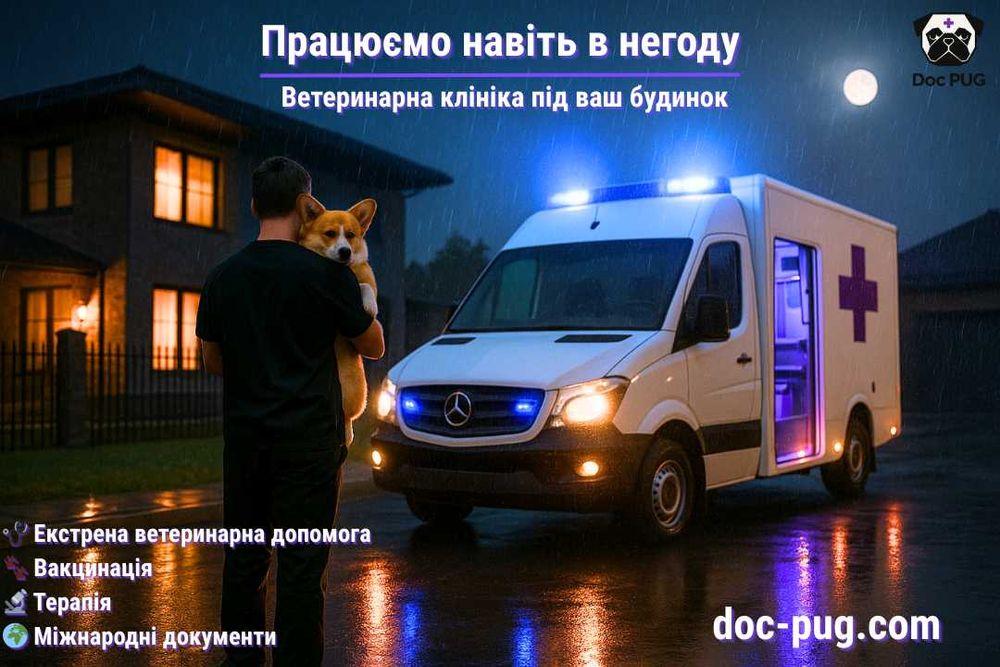 Ветеринарна клініка на дом! Швидка ветеринарна допомога