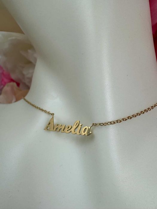 Naszyjnik celebrytka pozłacana stal szlachetna n74