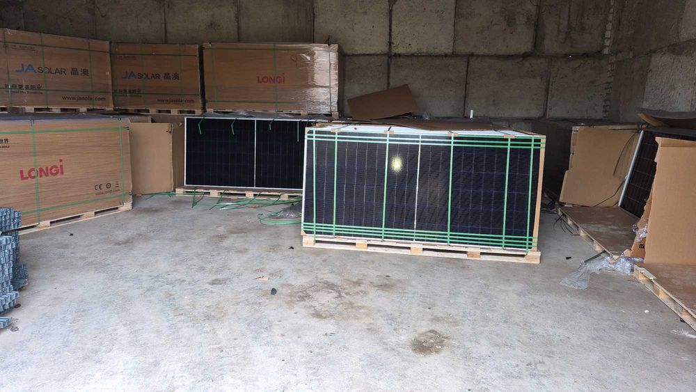 Сонячні панелі 620, 615, та 460 двосторонні, Tier 1, монтаж.