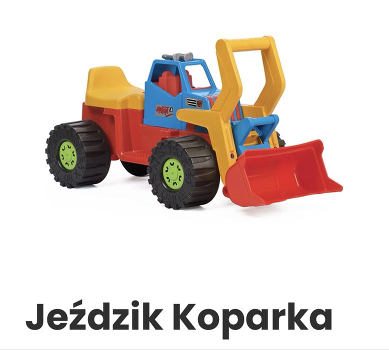 Duza koparka jezdzik ruchoma lycha dla dzieci