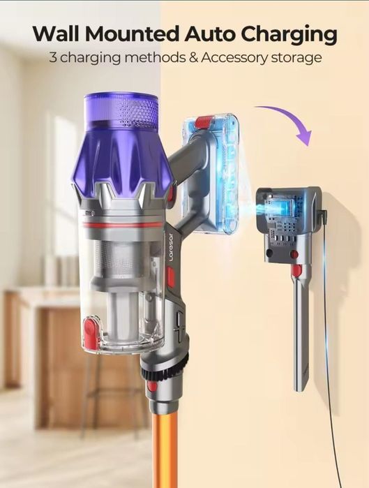 Odkurzacz pionowy bezprzewodowy Laresar V7 500W alternatywa Dyson