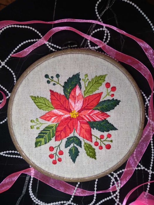 Готова вишивка декор пано Різдво Новий рік