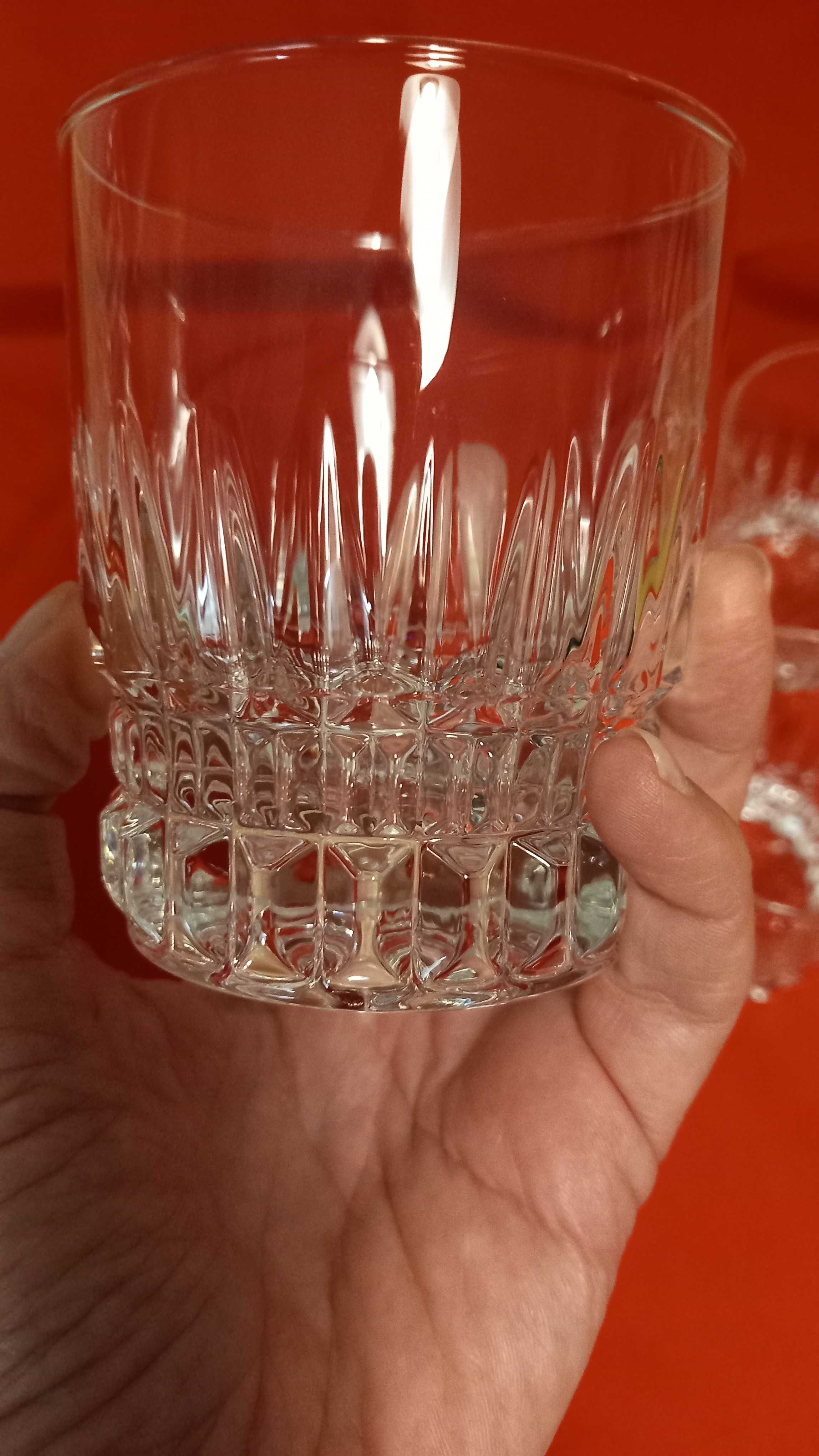 Garrafa e copos de whisky Cristal d'Arques