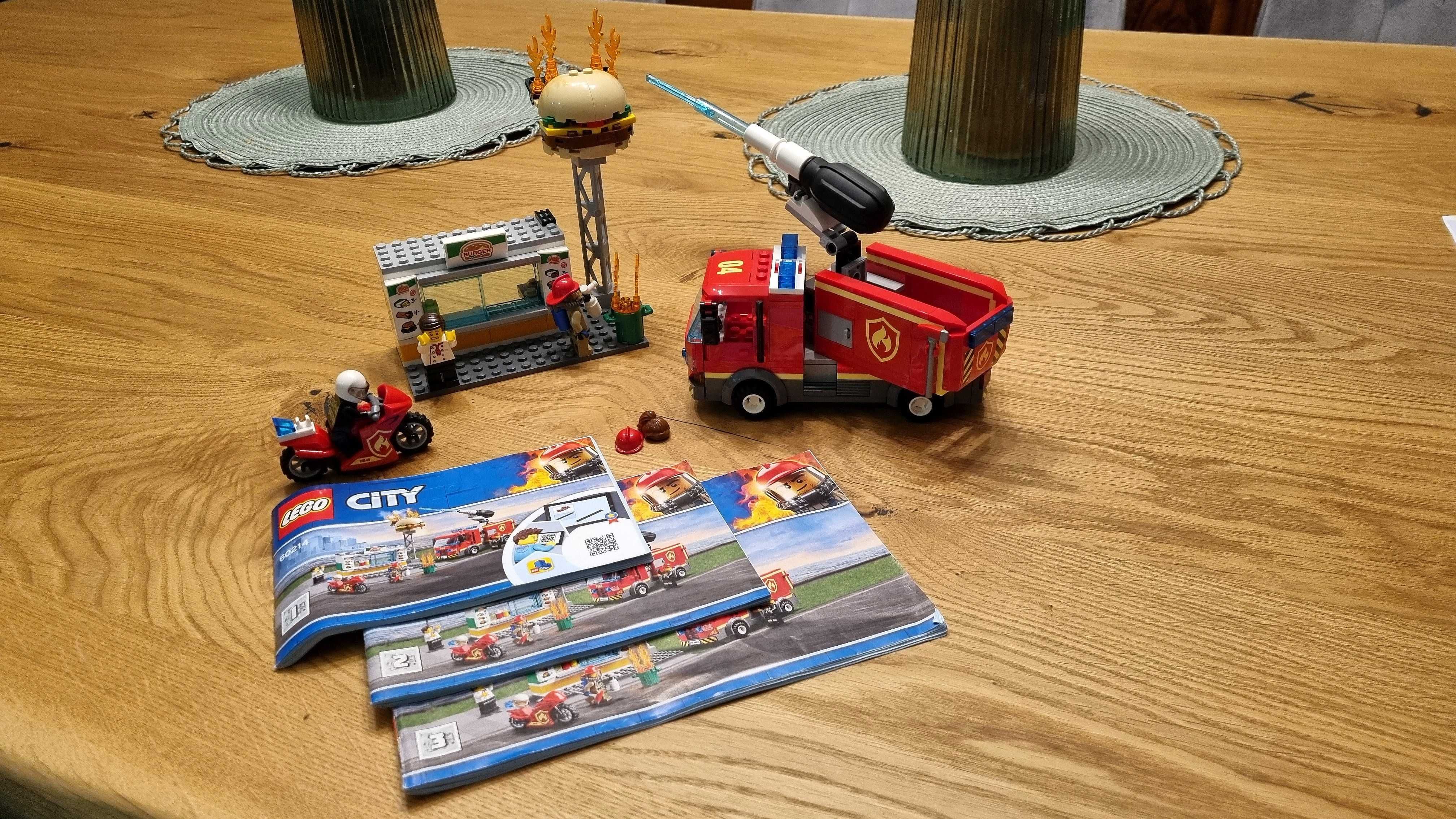 Kompletne! LEGO City 60214 Na Ratunek w Płonącym Barze