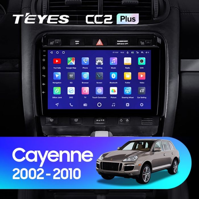 Штатная магнитола Teyes CC2 Plus Porsche Cayenne (2002-2010)