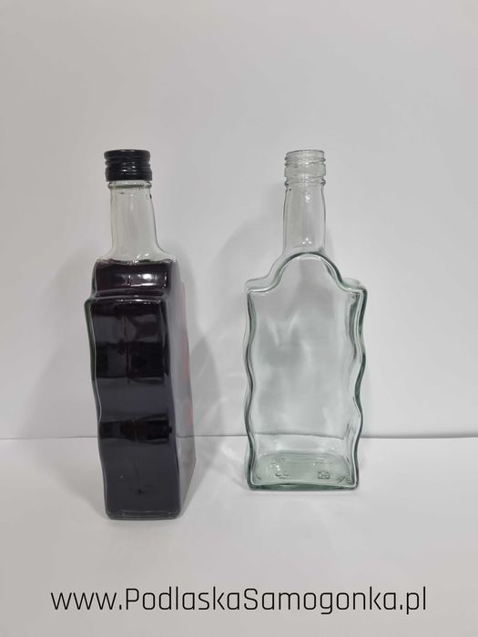 Butelka szklana 500 ml Fala z zakrętką na nalewkę, bimber, whisky, sok