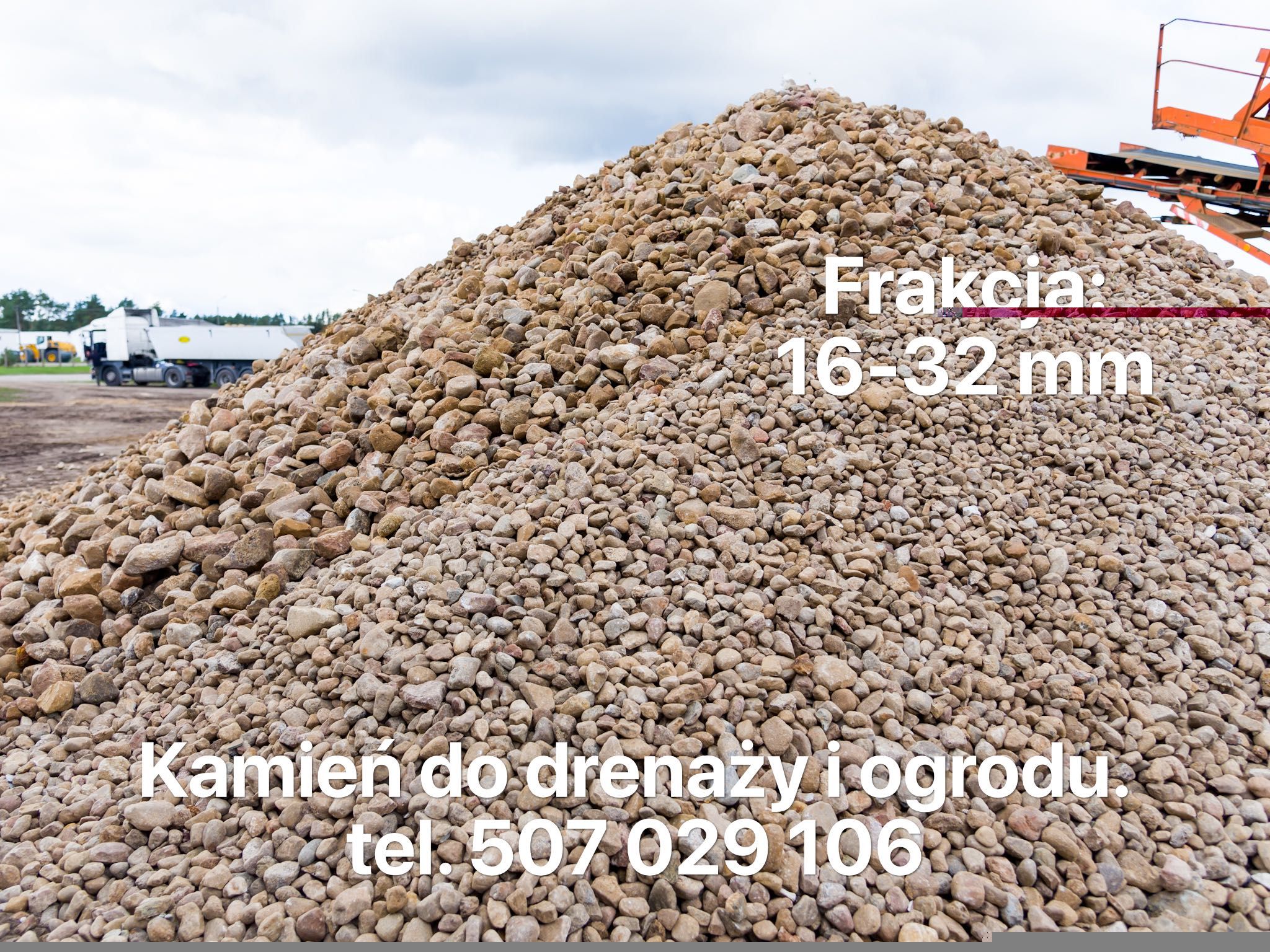 KAMIEŃ DO DRENAŻY 8-16 lub 16-32 mm Żwirownia Bezpośrednio NAJTANIEJ!