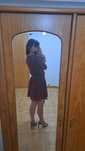 Vestido Curto • Padrão Bordeaux • Mango | M