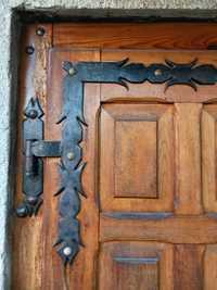 Drzwi garażowe drewniane z okuciami 240x195cm