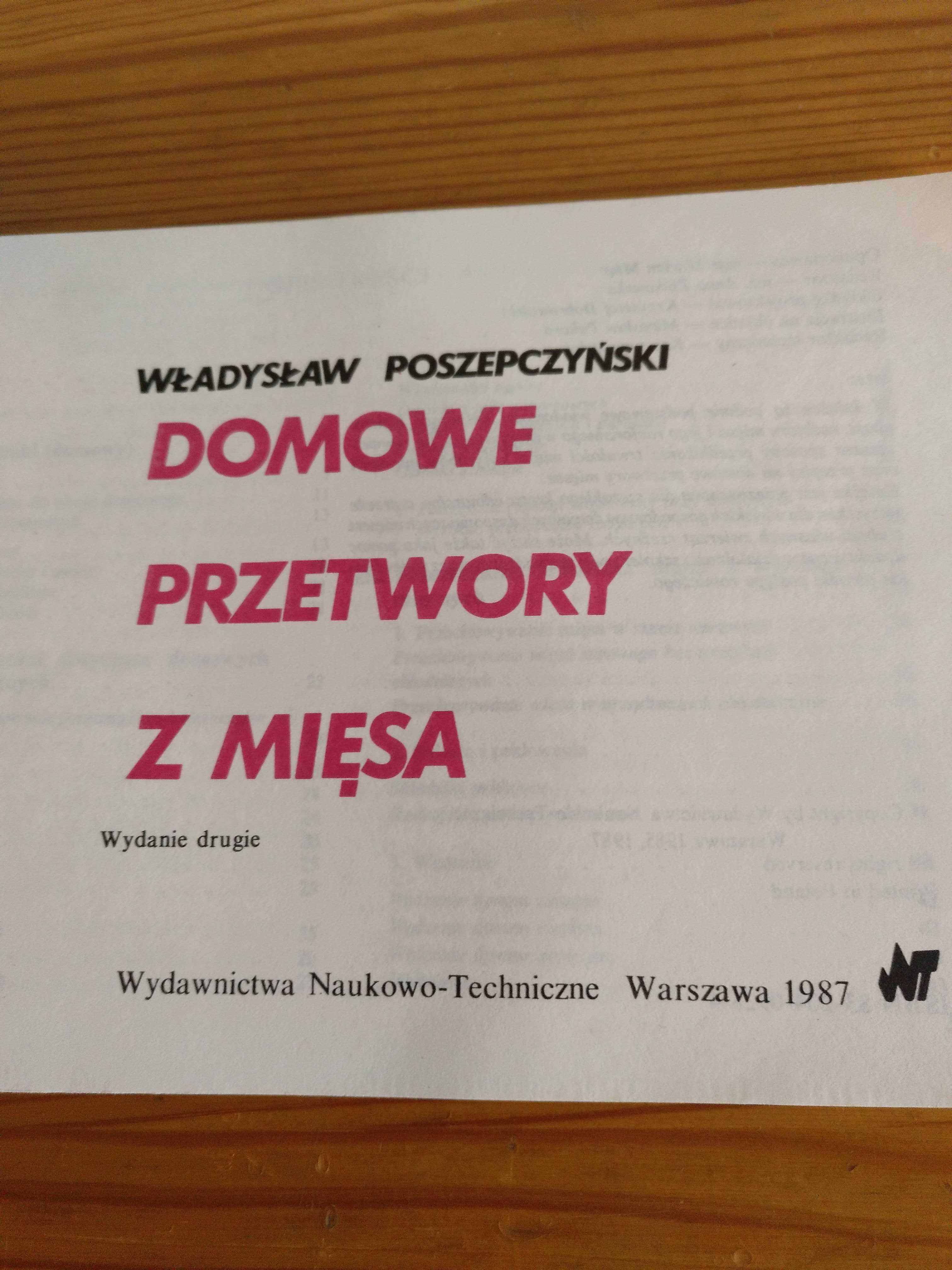 Domowe przetwory z mięsa z 1987r, poradnik ,108 stron