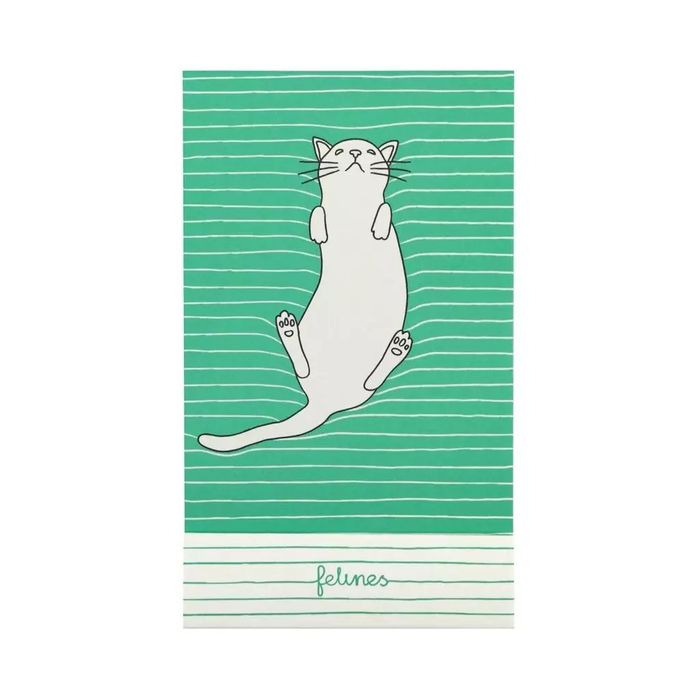 Notes - Feline Fine - Bold Green. Santoro