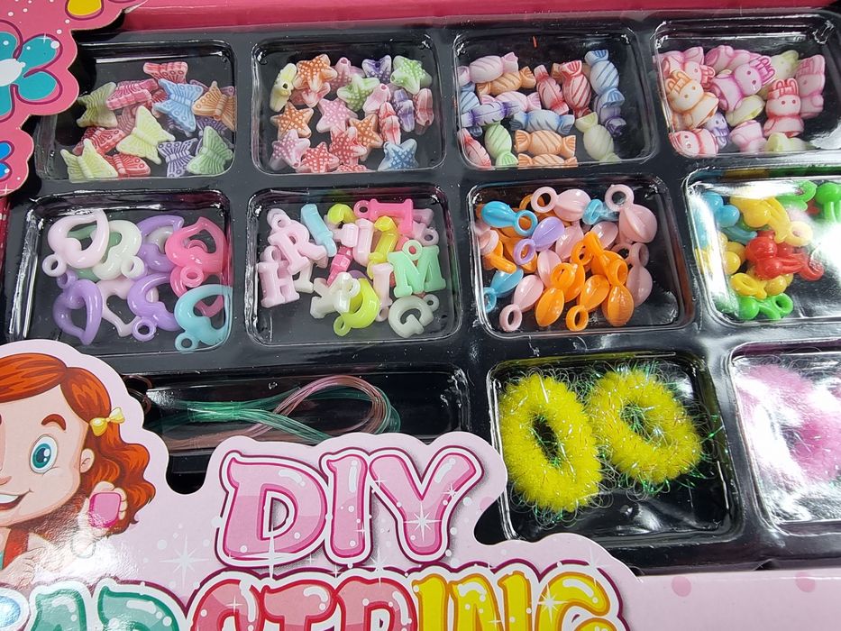 Koraliki do nawlekania dla dzieci zestawy bransoletek naszyjników