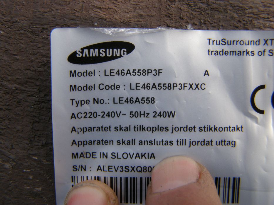 Tv Samsung LE46A558P3F---по блочно