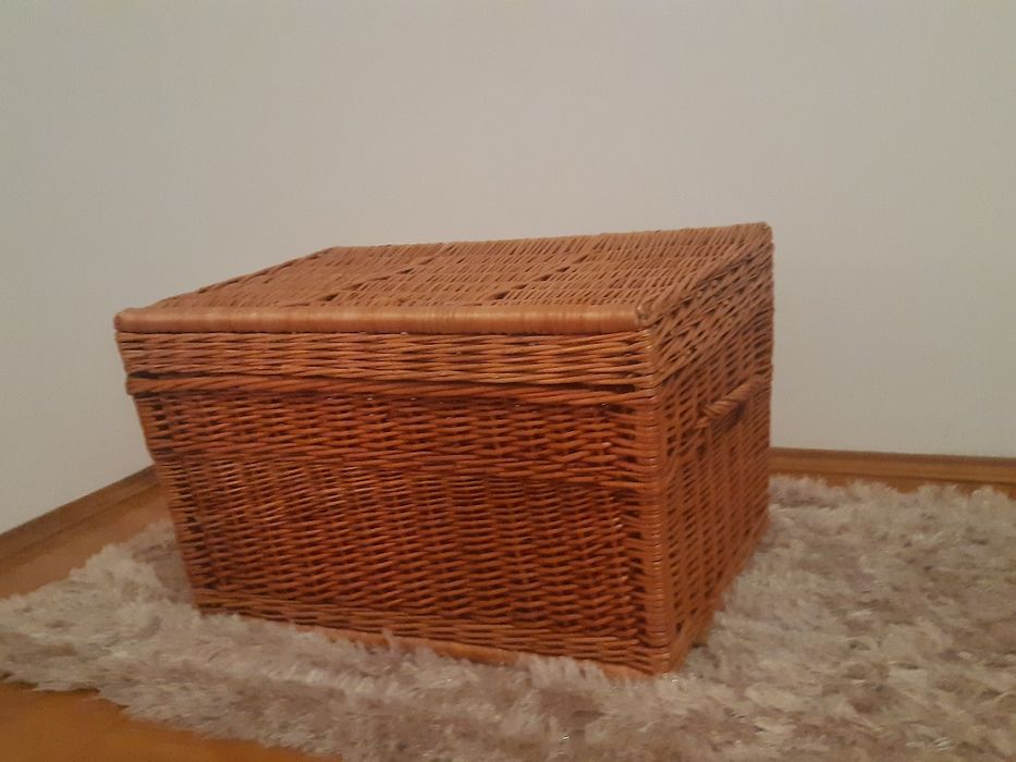 Kufer wiklinowy, skrzynia, kosz na zabawki, ubrania