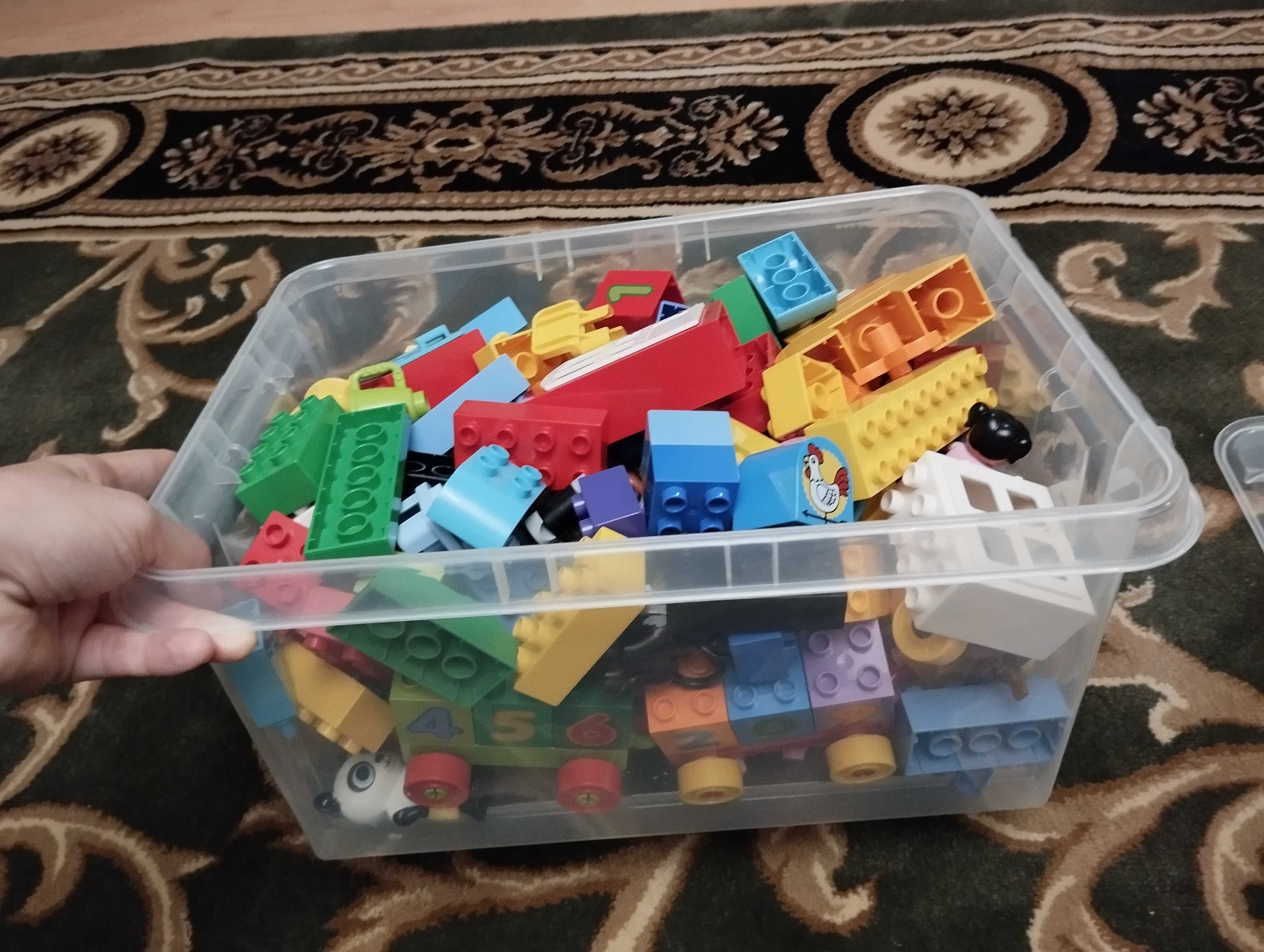 Klocki LEGO duże, pociąg, Peppa i inne