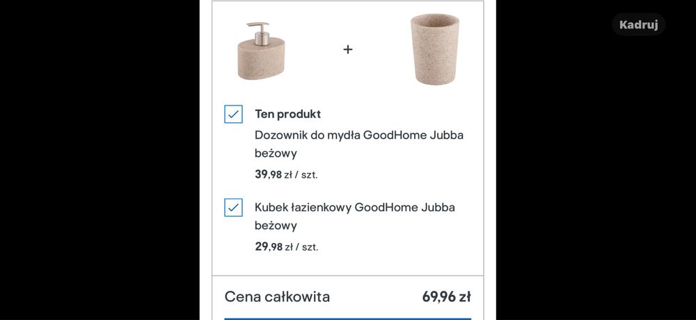 Zestaw łazienkowy