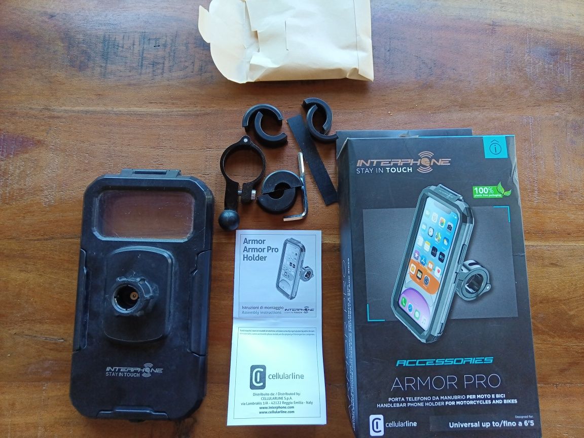 Suporte telemóvel mota/ bicicleta com capa