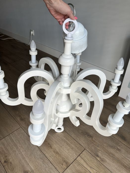 Moooi Paper Chandelier Designerski biały żyrandol – 6 ramion