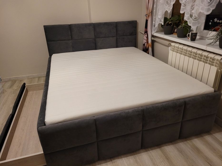 Łóżko tapicerowane kontynentalne małżeńskie 160x200 producent  nowe