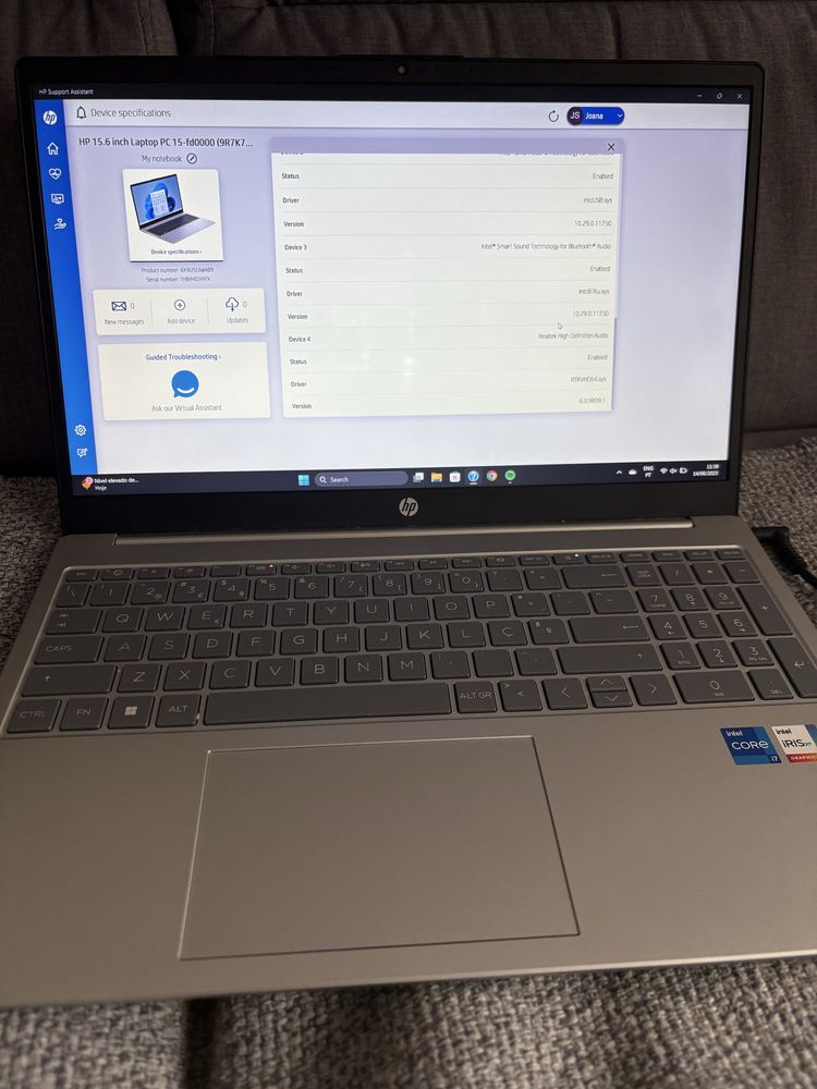 HP 15-fd0068np prateado - com garantia