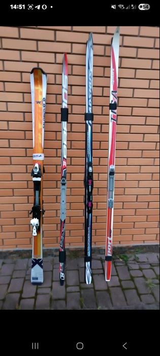 Комплект Лижи беговые палки Ботинки