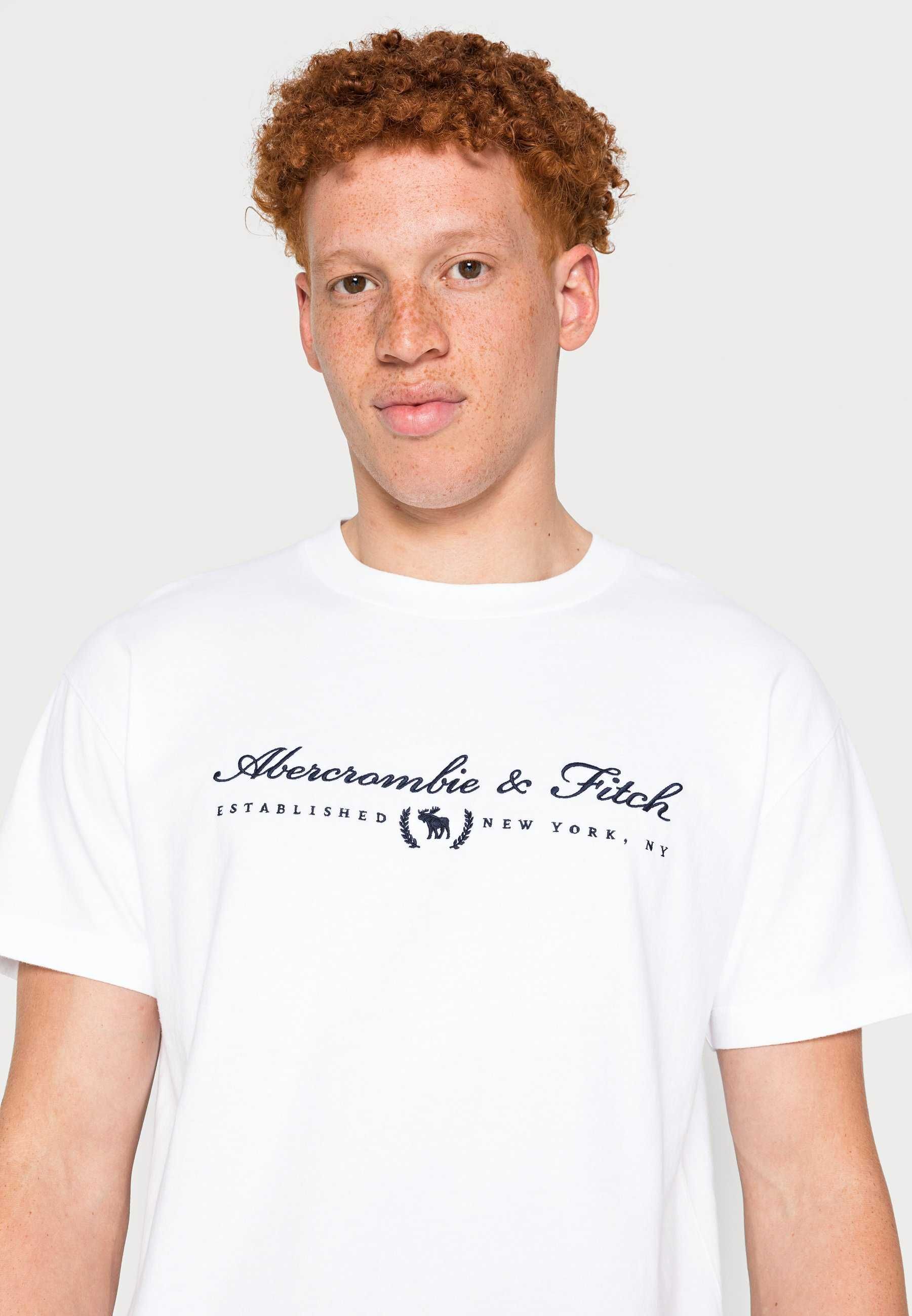 Abercrombie & Fitch Koszulka T-shirt męska  biała z USA XL