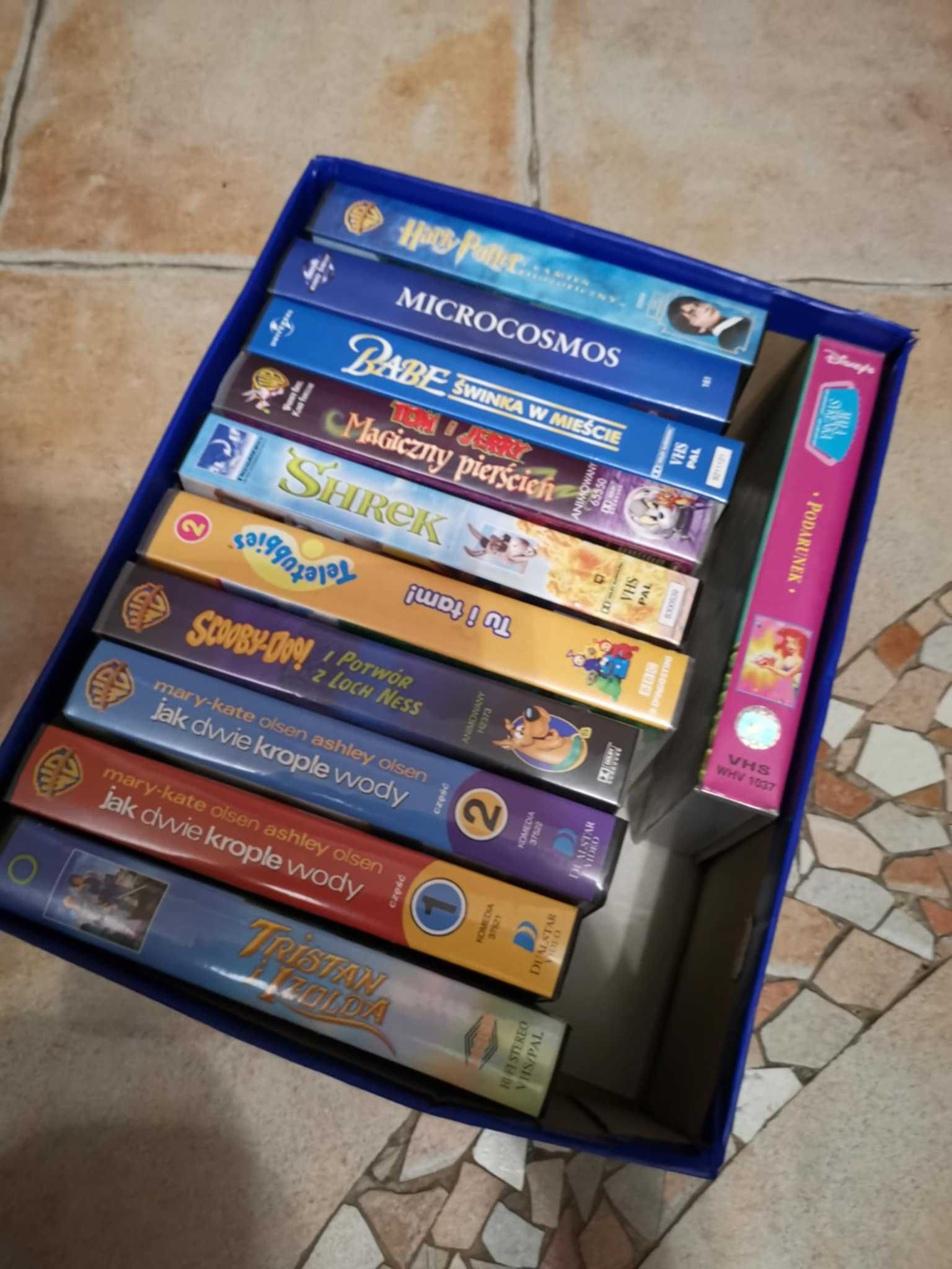 Zestaw kaset VHS Tom&Jerry, Harry Potter, Mała Syrenka itp. ORYGINAŁY