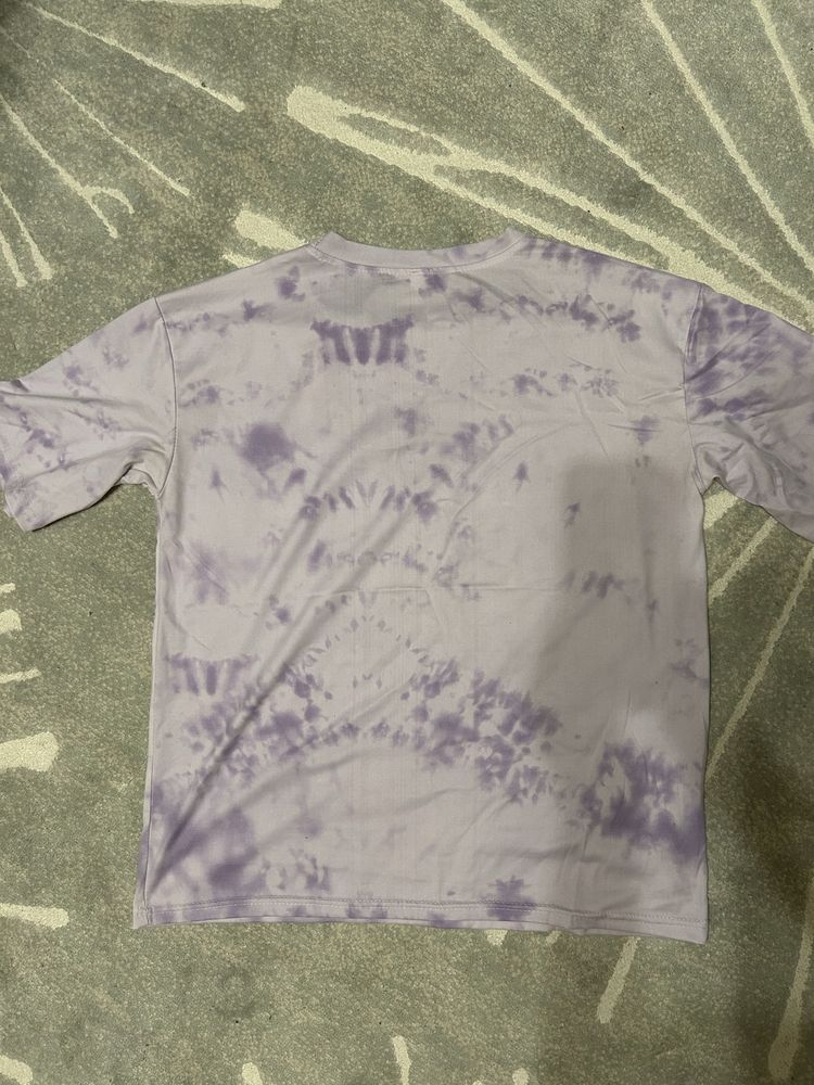 Синтетична фіолетова оверсайз футболка