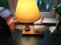 Lampka drewniana na biurko vintage