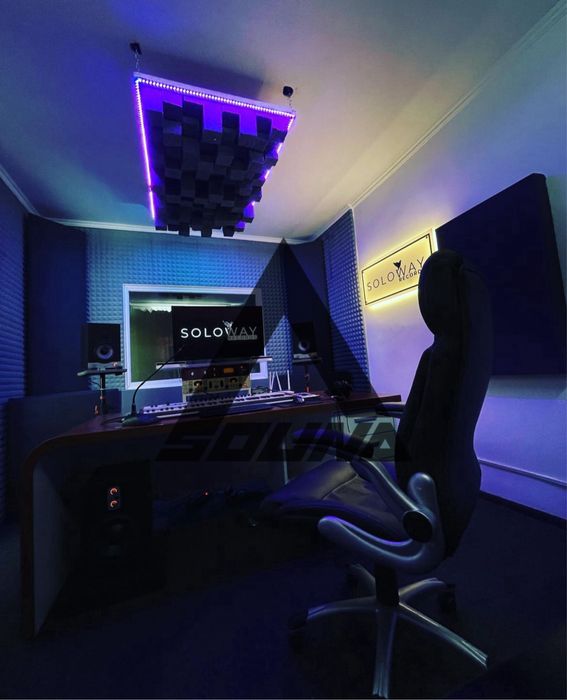 Проектування студій звукозапису, акустичні панелі, акустика приміщень.