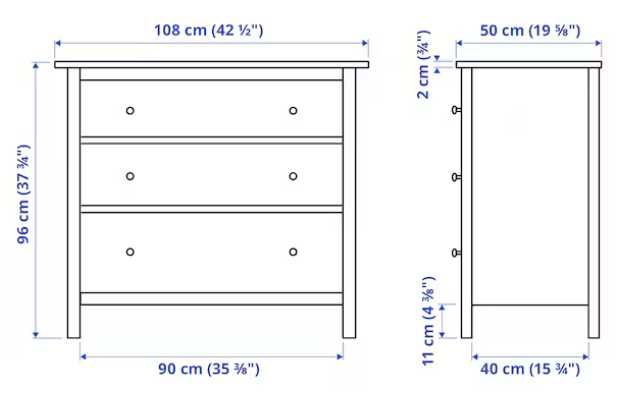 Cómoda Hemnes 3 gavetas