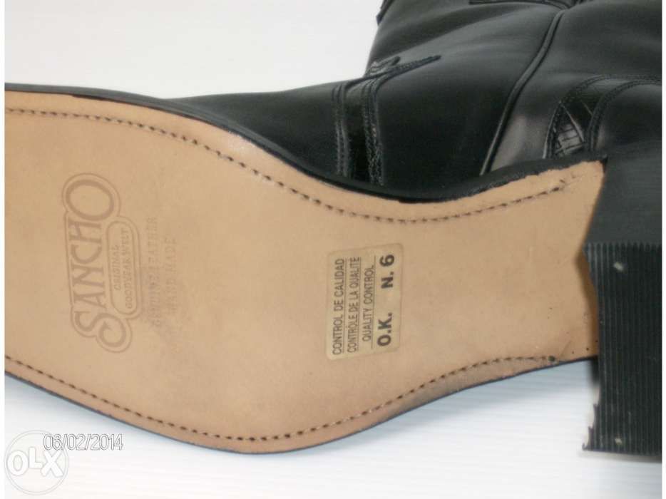 Nª 39 Bota Sancho Western Pele Novo