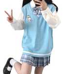 Damski Sweter Kamizelka Uczennicy ANIME Motyw Cinnamoroll - S