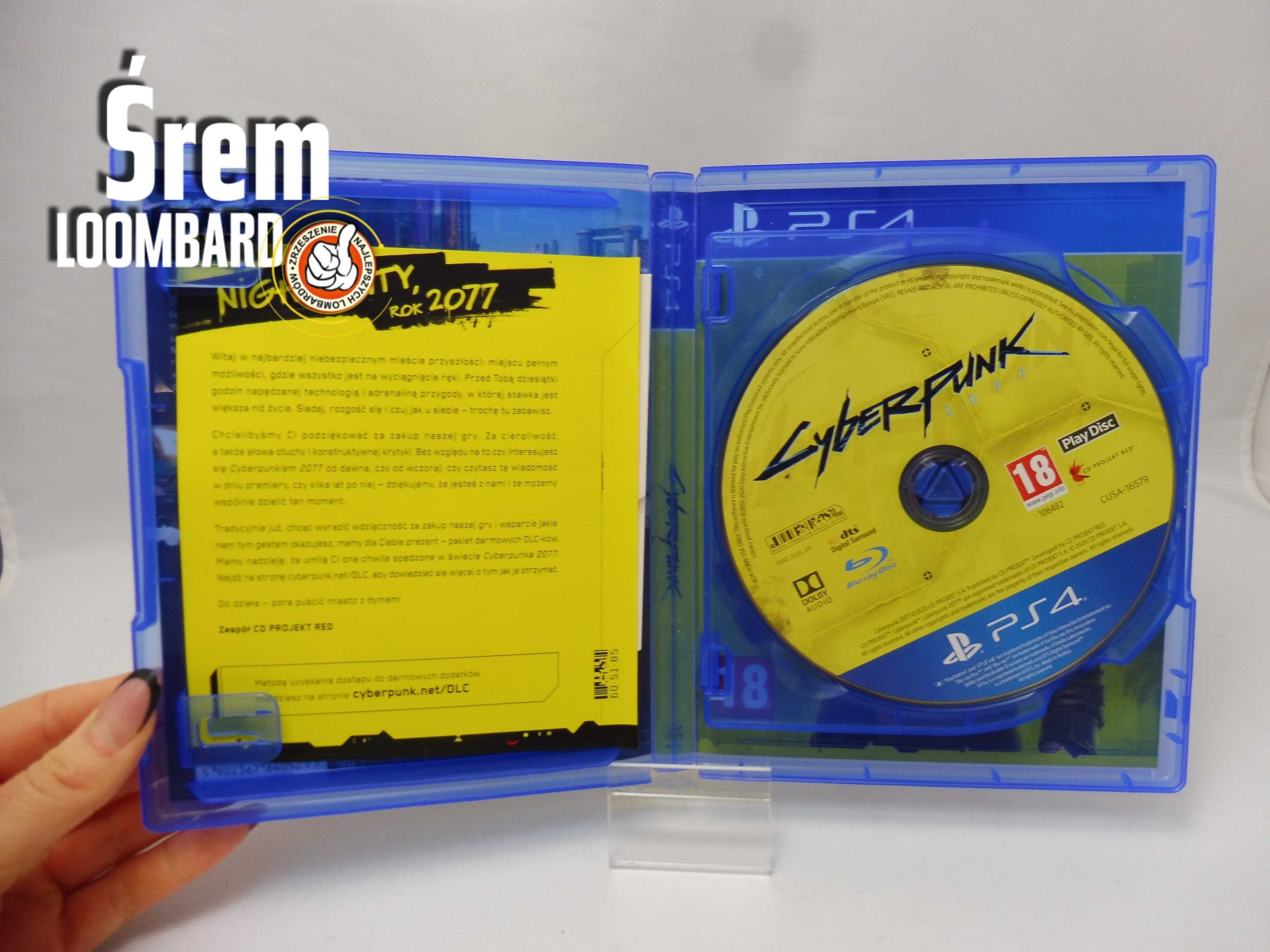 Gra Cyberpunk 2077 na PS4 Fun Bundle, Stan bdb!