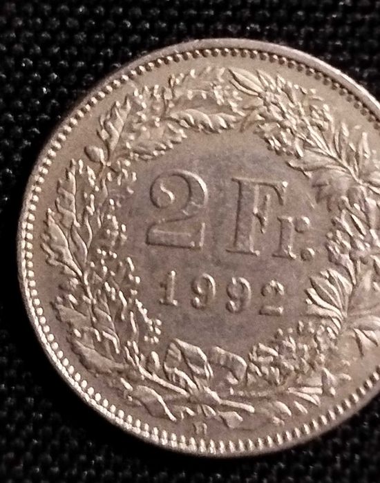 2 Francs Helvetia 1992 Berne
