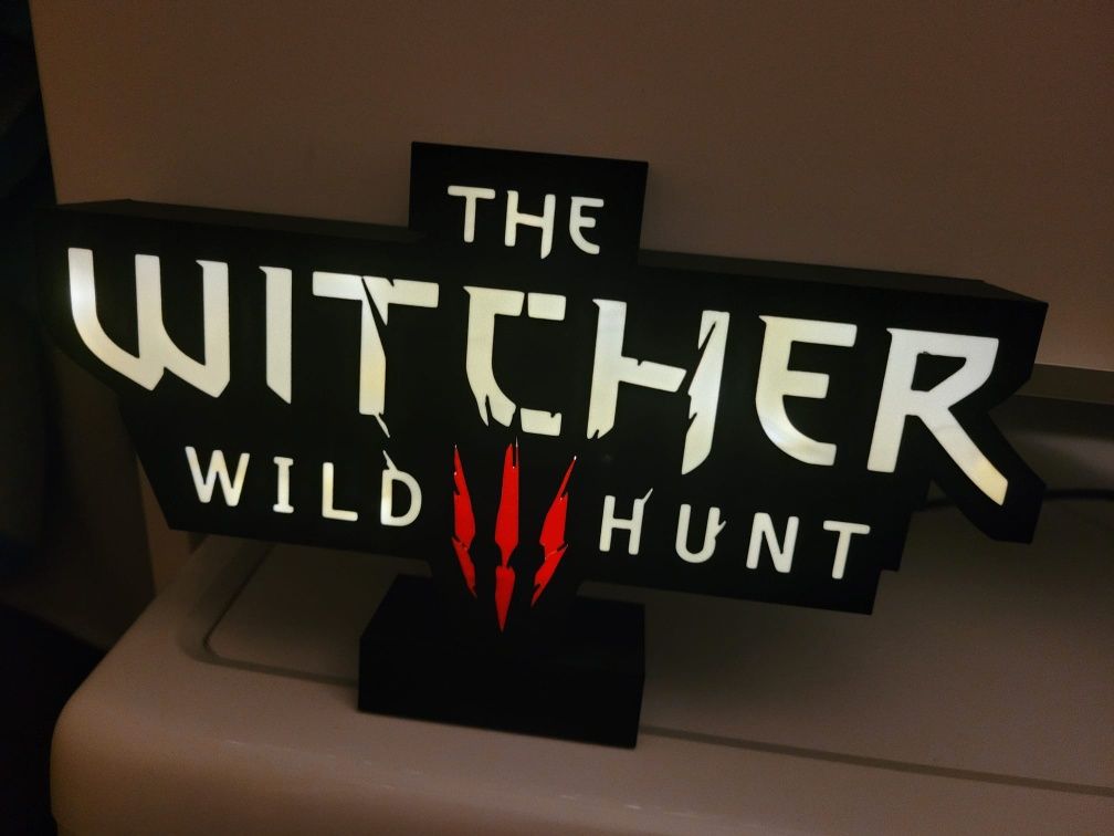 Lampka/figurka logo Witcher Wiedźmin 3 - obudowa