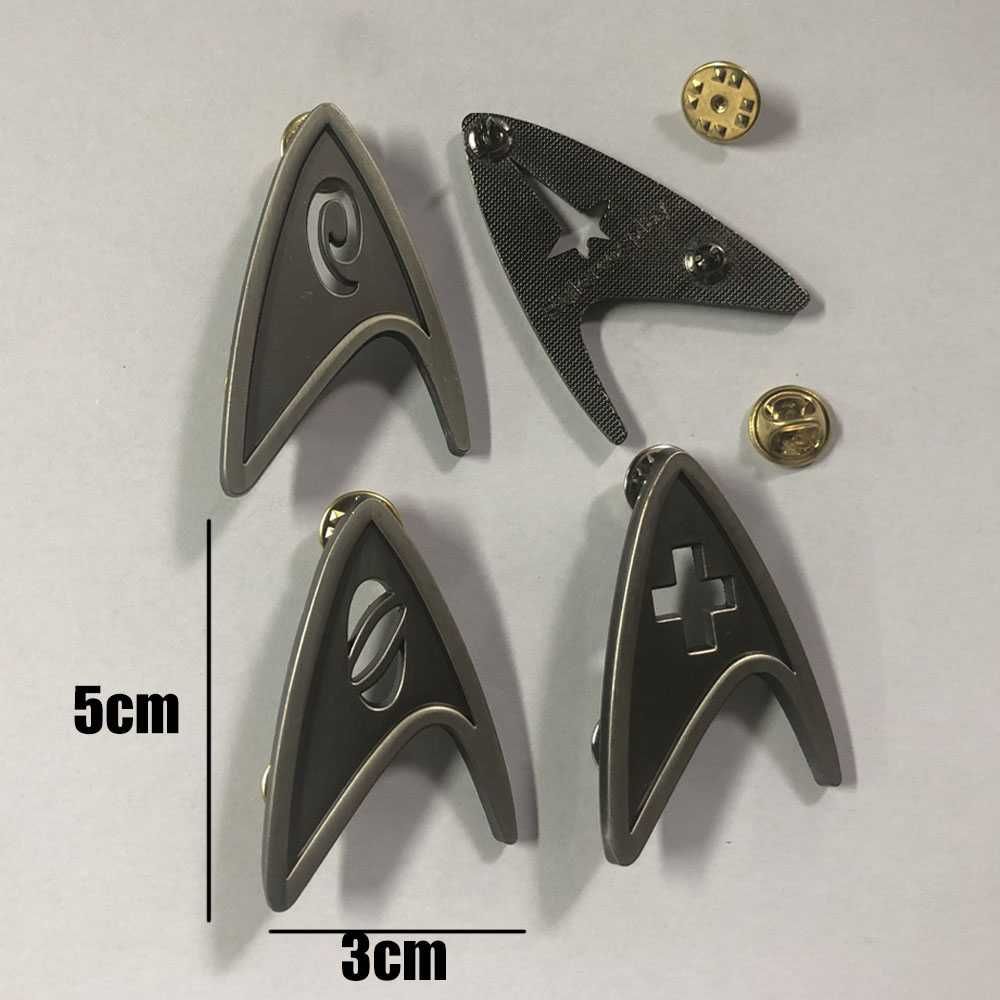 Pins Star Trek das 4 divisões -Command, Science, Medical e Engineering