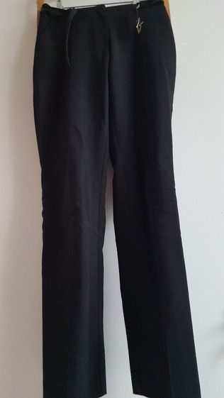 Quiosque spodnie r. 38 czarne eleganckie z klamrą z paskiem w kant