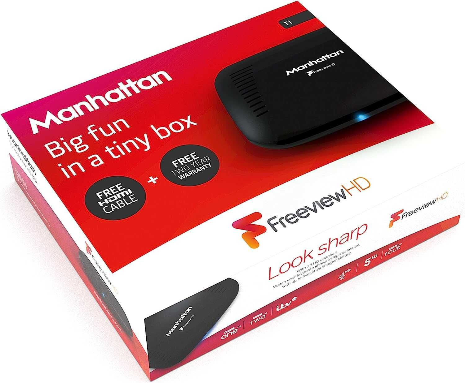 Smart приставка Manhattan T1 Freeview HD Box englischer Stromstecker