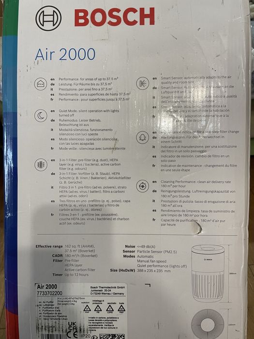 Очищувач повітря Bosch air 2000