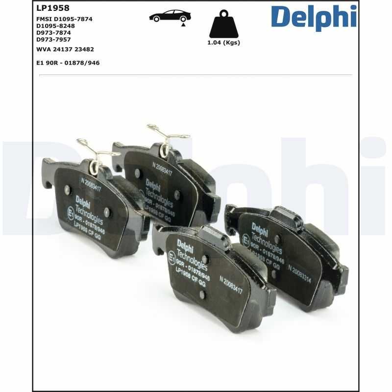 DELPHI tarcze + klocki tył FORD FOCUS MK2 C-MAX KOMPLET 2004-11r