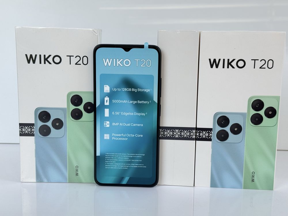 Мобільний телефон Смартфон WIKO T20 Андроїд 13 4/128 ГБ Чорний