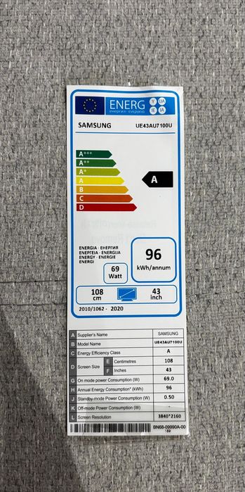 Телевизор Samsung ue43au7100u