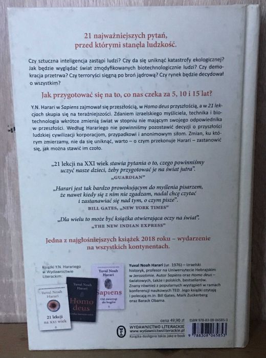 Książka 21 lekcji na XXI wiek - Yuval Noah Harari